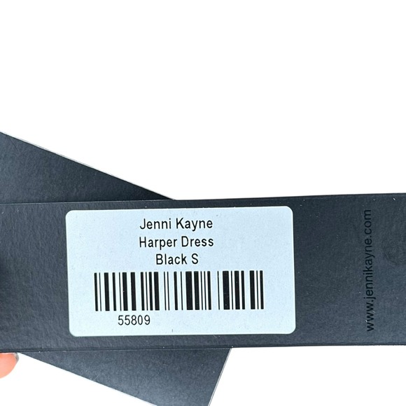 JENNI KAYNE Harper Dress Black Cotton Midi Button Front Eyelet Size Small NWT - Picture 9 of 10